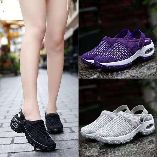 women mesh shoes heighten air cushion sandals adjustable slippers casual ladies sneakers fashion breathable beach slipper loafer, Black
women mesh shoes heighten air cushion sandals adjustable slippers casual ladies sneakers fashion breathable beach slipper loafer, Black