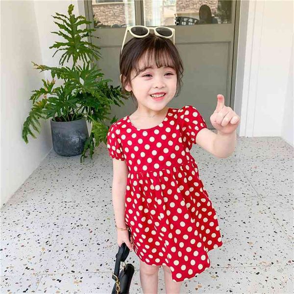 summer girls cute dot puff sleeve dress korean style backless casual little princess dresses 210615, Red;yellow
summer girls cute dot puff sleeve dress korean style backless casual little princess dresses 210615, Red;yellow