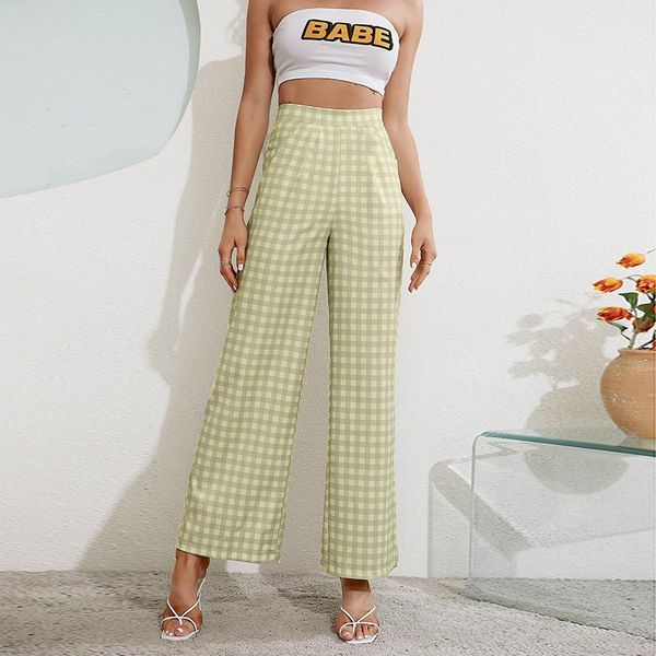 women's pants & capris modern green plaid print palazzo push up mujer pantalones wide leg checked trousers women high waist straight sl, Black;white
women's pants & capris modern green plaid print palazzo push up mujer pantalones wide leg checked trousers women high waist straight sl, Black;white