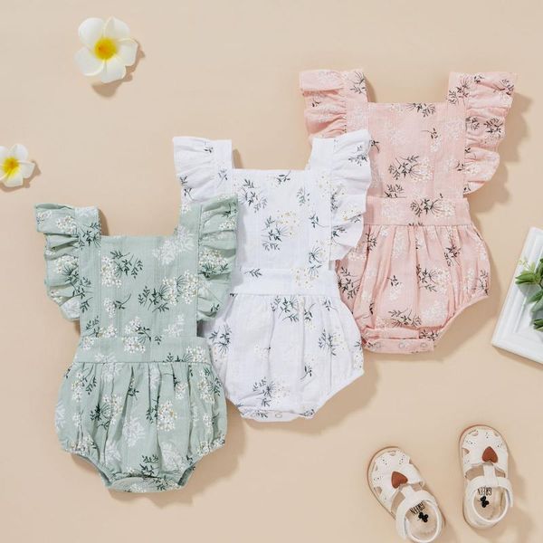rompers infant baby girls bodysuits girl clothing sleeveless ruffles floral printed backless romper bodysuit summer roupas, Blue
rompers infant baby girls bodysuits girl clothing sleeveless ruffles floral printed backless romper bodysuit summer roupas, Blue