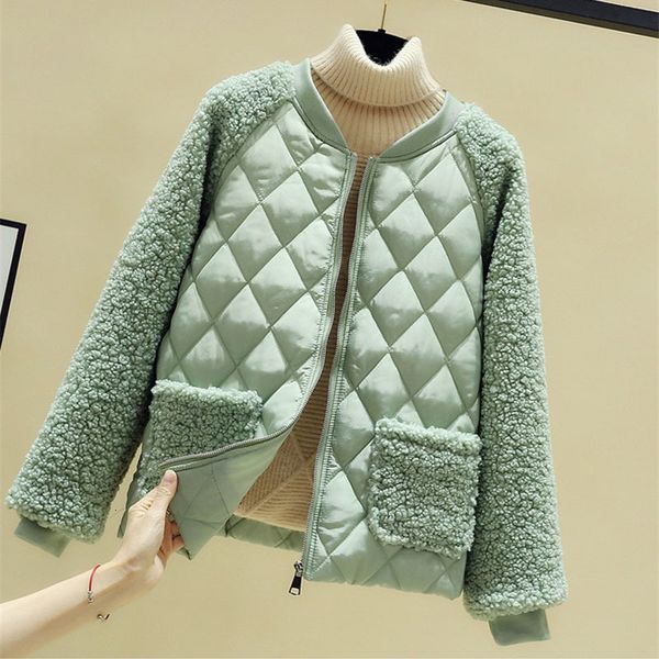 women's jackets short cotton jacket women autumn winter korean lambswool splice parka plus size loose warm outerwear female clothi, Black;brown
women's jackets short cotton jacket women autumn winter korean lambswool splice parka plus size loose warm outerwear female clothi, Black;brown