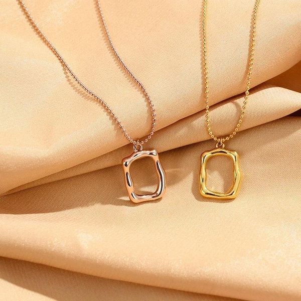 pendant necklaces european american simple gold square necklace for women stainless steel fashion choker clavicle chain girl party jewelry g, Silver
pendant necklaces european american simple gold square necklace for women stainless steel fashion choker clavicle chain girl party jewelry g, Silver