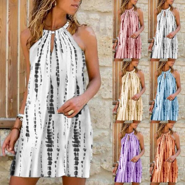 casual dresses loose dress sleeveless elegant empire fashion tank halter woman oversize bohemia cloth women basic vestidos ac1045, Black;gray 
casual dresses loose dress sleeveless elegant empire fashion tank halter woman oversize bohemia cloth women basic vestidos ac1045, Black;gray