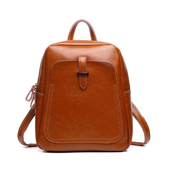 genuine leather backpack 2021 casual brown women's travel outdoor student knapsack style
genuine leather backpack 2021 casual brown women's travel outdoor student knapsack style