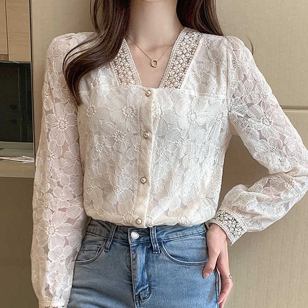 spring long sleeve v-neck hollow out lace blouse shirt women blouse women blusas mujer de moda women blouses blusa e44 210602, White
spring long sleeve v-neck hollow out lace blouse shirt women blouse women blusas mujer de moda women blouses blusa e44 210602, White