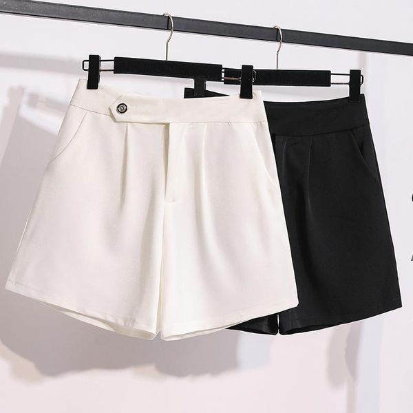 women shorts wide legs polyester solid color plus size 2021 korean summer femme short chic ol casual bottom b78 women's, White;black
women shorts wide legs polyester solid color plus size 2021 korean summer femme short chic ol casual bottom b78 women's, White;black