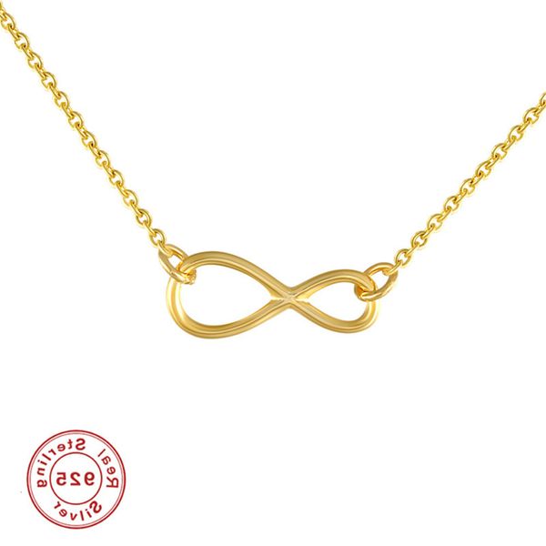 s925 sterling silver necklace popular personalized ins8 word infinite love women's clavicle, Black
s925 sterling silver necklace popular personalized ins8 word infinite love women's clavicle, Black