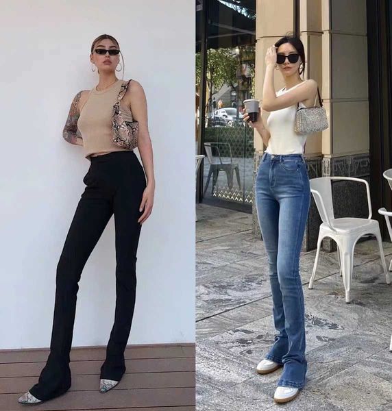 fashion jeans super show leg long trumpet floor sweeping high waist thin big horseshoe pants, Blue
fashion jeans super show leg long trumpet floor sweeping high waist thin big horseshoe pants, Blue