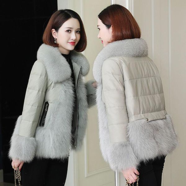 women's down & parkas winter fashion loose warm imitation fur patchwork cotton jacket female thick pu leather coats casual outwear d230, Black
women's down & parkas winter fashion loose warm imitation fur patchwork cotton jacket female thick pu leather coats casual outwear d230, Black