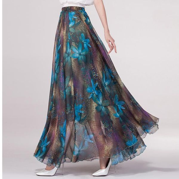 summer chiffon vintage floral print womens skirts floor length bohemia maxi holiday beach, Black
summer chiffon vintage floral print womens skirts floor length bohemia maxi holiday beach, Black