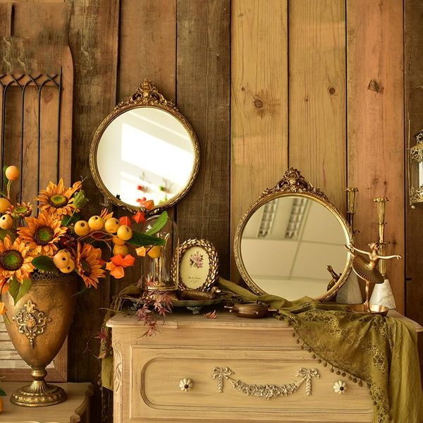 mirrors european retro room background wall hanging round gold mirror decor classical makeup home accessories deskdecoration
mirrors european retro room background wall hanging round gold mirror decor classical makeup home accessories deskdecoration