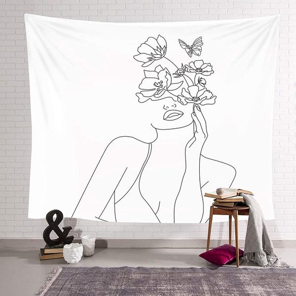 tapestries art line aesthetic tapestry simple woman with flower butterfly wall hanging modern minimalist abstract creative sketch
tapestries art line aesthetic tapestry simple woman with flower butterfly wall hanging modern minimalist abstract creative sketch