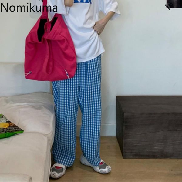 women's pants & capris nomikuma arrival high waist straight plaid women casual fashion loose trousers female korean style home clothes, Black;white
women's pants & capris nomikuma arrival high waist straight plaid women casual fashion loose trousers female korean style home clothes, Black;white