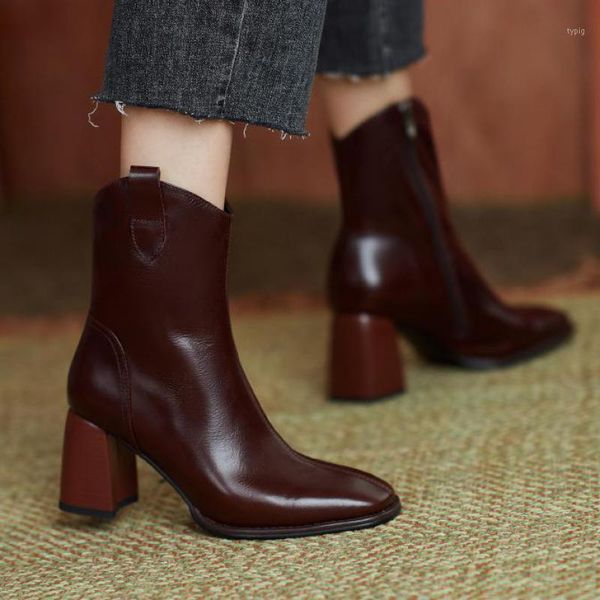 boots johnature retro shoes women genuine leather square toe winter zip handmade high heels concise platform 1 uxoy, Black
boots johnature retro shoes women genuine leather square toe winter zip handmade high heels concise platform 1 uxoy, Black