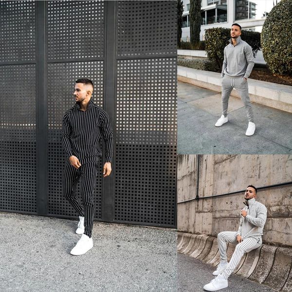 activewear suit selling striped plaid mens tracksuit jacket pants hip hop stand collar, Gray
activewear suit selling striped plaid mens tracksuit jacket pants hip hop stand collar, Gray