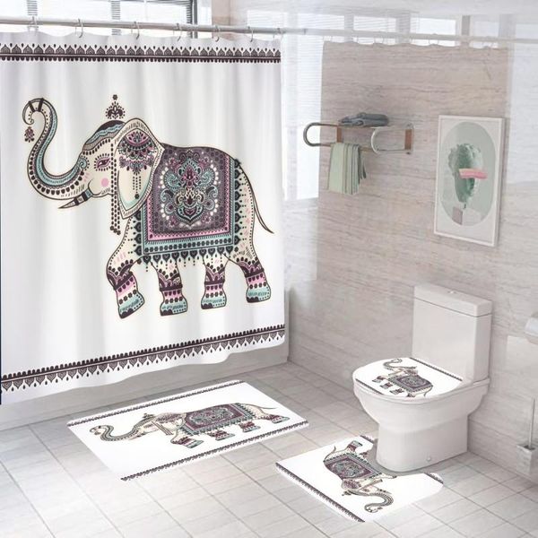 print bohemia elephant shower curtain set flower plants bathroom waterproof bath washable curtains with hooks
print bohemia elephant shower curtain set flower plants bathroom waterproof bath washable curtains with hooks
