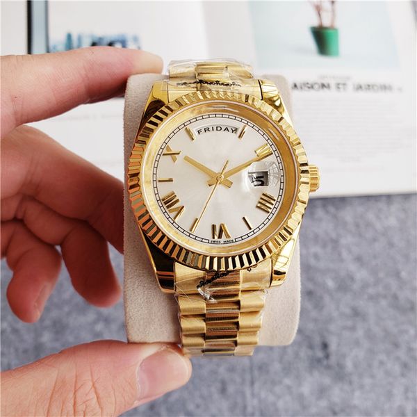 men sport luxury watch day and date shown full stainless steel automatic movement mechanical wristwatches, Slivery;brown
men sport luxury watch day and date shown full stainless steel automatic movement mechanical wristwatches, Slivery;brown