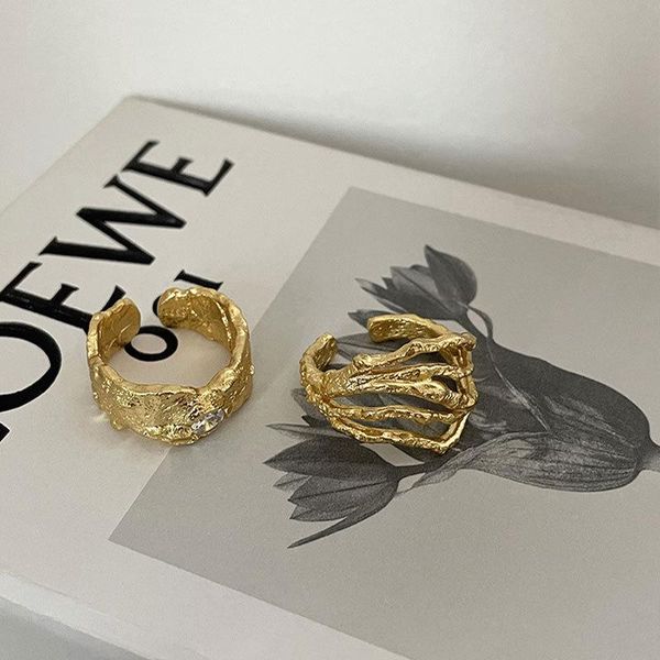 cluster rings simple irregular korean style gold silver color texture line ring adjustable open women's urban modern jewelry accessorie, Golden;silver
cluster rings simple irregular korean style gold silver color texture line ring adjustable open women's urban modern jewelry accessorie, Golden;silver