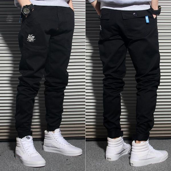 men's jeans street fashion casual men joggers pants embroidery designer leisure cargo overalls japanese style taper harem trousers, Blue
men's jeans street fashion casual men joggers pants embroidery designer leisure cargo overalls japanese style taper harem trousers, Blue