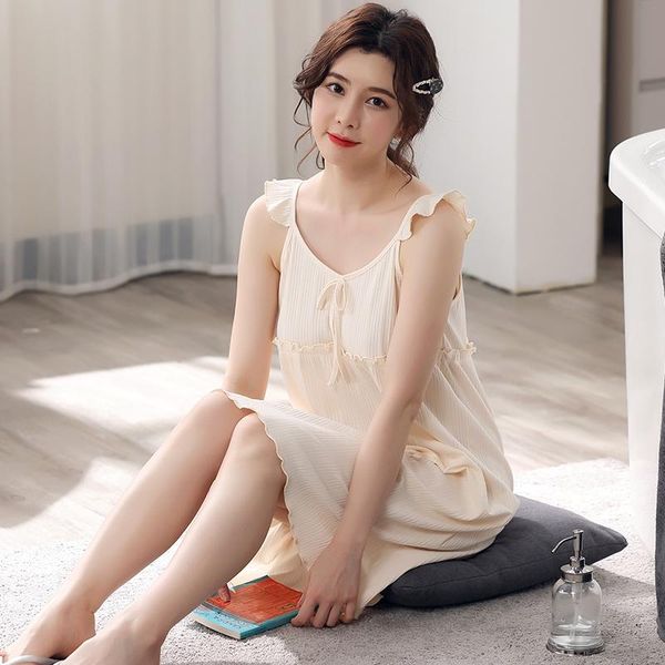 women's sleepwear summer dress spaghetti strap women nightgown full pure cotton casual tracksuit pijama plus size xxxl skirt dressing g, Black;red
women's sleepwear summer dress spaghetti strap women nightgown full pure cotton casual tracksuit pijama plus size xxxl skirt dressing g, Black;red