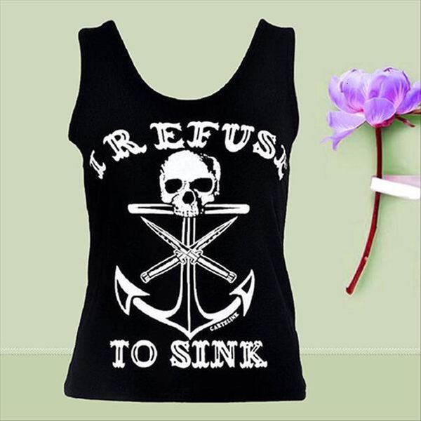 fashion black boat anchor women camis skull printing vest sleeveless blouse, White
fashion black boat anchor women camis skull printing vest sleeveless blouse, White