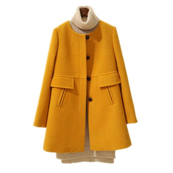 women's jackets s-5xl women trench coat autumn winter plus size wool long sleeved loose a-line black yellow korean casacos jacket, Black;brown
women's jackets s-5xl women trench coat autumn winter plus size wool long sleeved loose a-line black yellow korean casacos jacket, Black;brown