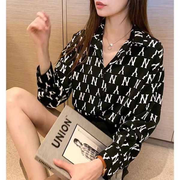 4xl women's loose chiffon shirt korea style letter print for women spring autumn lady v-neck office shirts blouses, White
4xl women's loose chiffon shirt korea style letter print for women spring autumn lady v-neck office shirts blouses, White