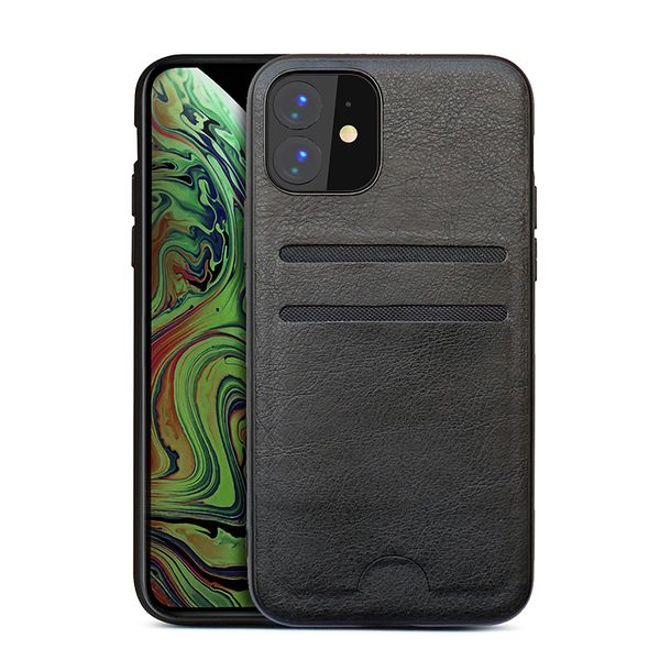 card slot wallet mobile phone cases iphone 12 pro max 11 13 xs xr x 6s 6 7 8 plus leather shockproof back cover