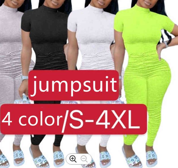 women's jumpsuits & 2021 fashion tights short pleated high elastic jumpsuit casual solid color sleeve trousers slim rompers, Black;white
women's jumpsuits & 2021 fashion tights short pleated high elastic jumpsuit casual solid color sleeve trousers slim rompers, Black;white