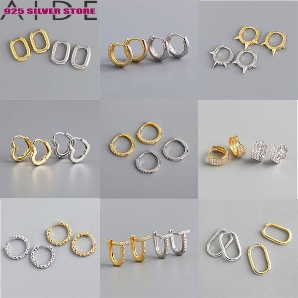hoop & huggie aide 925 sterling silver french punk hip-hop geometric small earrings for women gold party jewelry accessories, Golden;silver
hoop & huggie aide 925 sterling silver french punk hip-hop geometric small earrings for women gold party jewelry accessories, Golden;silver