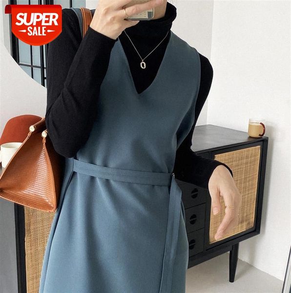 taochuan korean chic fashion temperament side buckle vest skirt loose mid-length split dress female 8156 #413w, Black;gray
taochuan korean chic fashion temperament side buckle vest skirt loose mid-length split dress female 8156 #413w, Black;gray