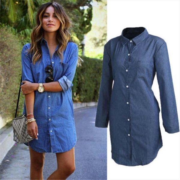 blue jeans denim t shirt women dress mini long sleeve casual solid loose, Black;gray
blue jeans denim t shirt women dress mini long sleeve casual solid loose, Black;gray