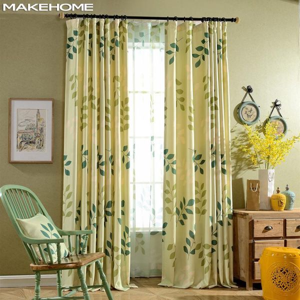 curtain & drapes american country style window for living room leaves printed bedroom linen flocking tulle 
curtain & drapes american country style window for living room leaves printed bedroom linen flocking tulle