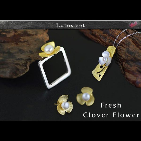 bracelet, earrings & necklace lotus fun real 925 sterling silver natural pearl handmade fine jewelry square fresh clover flower set for wome, Black
bracelet, earrings & necklace lotus fun real 925 sterling silver natural pearl handmade fine jewelry square fresh clover flower set for wome, Black