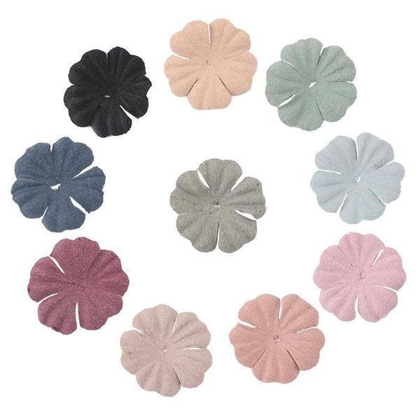 decorative flowers & wreaths 50pc imulation microfiber leather petals diy accessories clothing shoe bag flower pieces