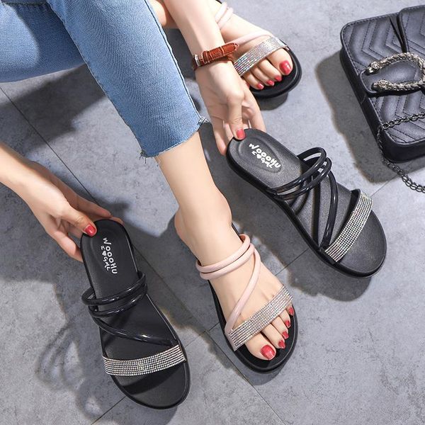 sandals 2021 nian roman women's casual summer cross peep-toe cool flat semi-trailing outer wear, Black
sandals 2021 nian roman women's casual summer cross peep-toe cool flat semi-trailing outer wear, Black