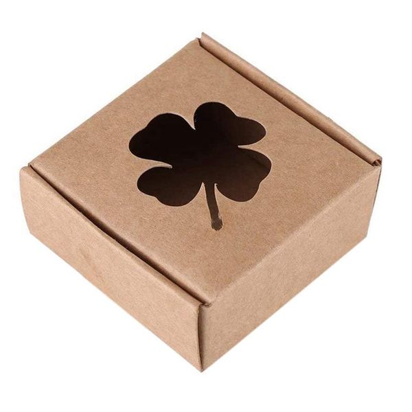 gift wrap brown 350g kraft paper four-leaf clover foldable box handmade soap candy jewelry accessories
gift wrap brown 350g kraft paper four-leaf clover foldable box handmade soap candy jewelry accessories