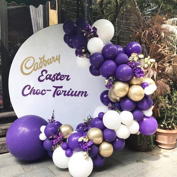 87pcs purple gold white helium balloons garland and arch kit for wedding party engagement party baby shower birthday party
87pcs purple gold white helium balloons garland and arch kit for wedding party engagement party baby shower birthday party