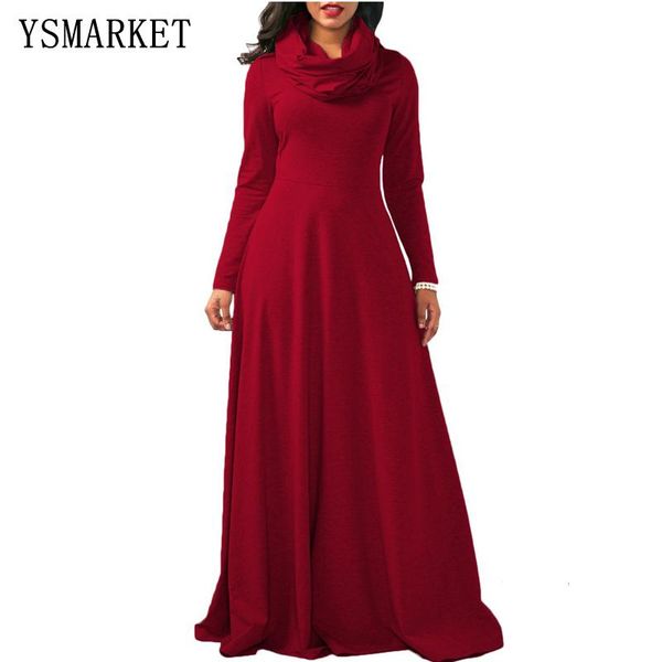 casual dresses ysmarket autumn spring women maxi dress long sleeve heap collar clothing solid fashion e5416, Black;gray
casual dresses ysmarket autumn spring women maxi dress long sleeve heap collar clothing solid fashion e5416, Black;gray