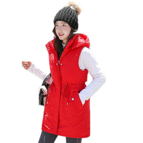 women's vests 2021 plus velvet winter large size 4xl sleeveless parka woman coat thicken warm cotton vintage mid-length hooded slim ves, Black;white
women's vests 2021 plus velvet winter large size 4xl sleeveless parka woman coat thicken warm cotton vintage mid-length hooded slim ves, Black;white