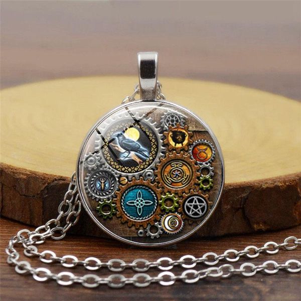 pendant necklaces steampunk mechanical classic time gem necklace gear fashion men's accessories, Silver
pendant necklaces steampunk mechanical classic time gem necklace gear fashion men's accessories, Silver