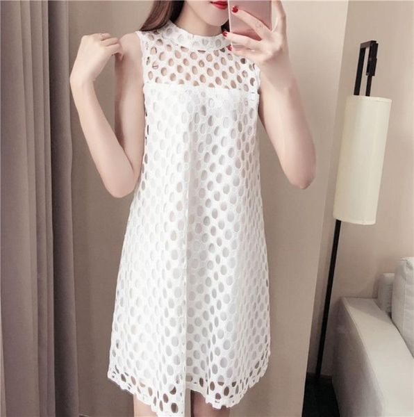 casual dresses summer dress2021 women's xl vest sleeveless loose and thin lace hollow dress vestidos, Black;gray
casual dresses summer dress2021 women's xl vest sleeveless loose and thin lace hollow dress vestidos, Black;gray