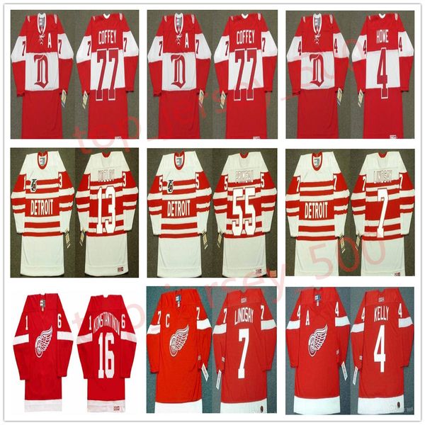 vintage detroit red wings jerseys 77 paul coffey 11 shawn burr 55 keith primeau 7 ted lindsay 13 vyacheslav kozlov 7 norm ullman ccm hockey, Black;red
vintage detroit red wings jerseys 77 paul coffey 11 shawn burr 55 keith primeau 7 ted lindsay 13 vyacheslav kozlov 7 norm ullman ccm hockey, Black;red