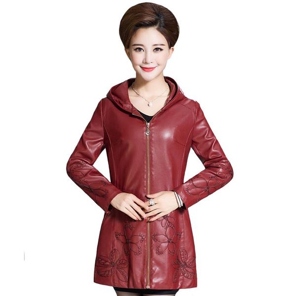 women's leather & faux plus size 6xl autumn winter women embroidery jacket cotton thick long coat hooded female windbreaker, Black
women's leather & faux plus size 6xl autumn winter women embroidery jacket cotton thick long coat hooded female windbreaker, Black