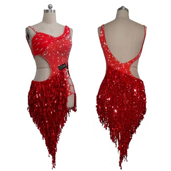stage wear 2021 latin dance dress women sequin fringe red competition chacha rumba samba salsa show costume bl6886, Black;red
stage wear 2021 latin dance dress women sequin fringe red competition chacha rumba samba salsa show costume bl6886, Black;red