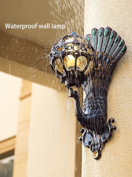wall lamp outdoor european style waterproof villa landscape courtyard gate balcony corridor peacock color black
wall lamp outdoor european style waterproof villa landscape courtyard gate balcony corridor peacock color black