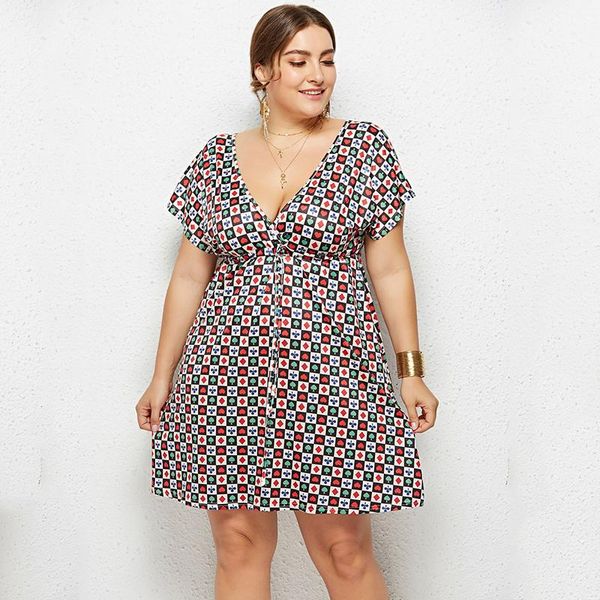 plus size dresses wohuadi deep v-neck elastic waist printed bodycon dress women clothes vacation beach wear mini female l-4xl, Black
plus size dresses wohuadi deep v-neck elastic waist printed bodycon dress women clothes vacation beach wear mini female l-4xl, Black