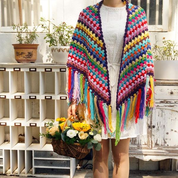 blankets chromatic colour handmade crochet granny square tassel scarf wraps women big flower autumn winter scarves poncho blanket
blankets chromatic colour handmade crochet granny square tassel scarf wraps women big flower autumn winter scarves poncho blanket