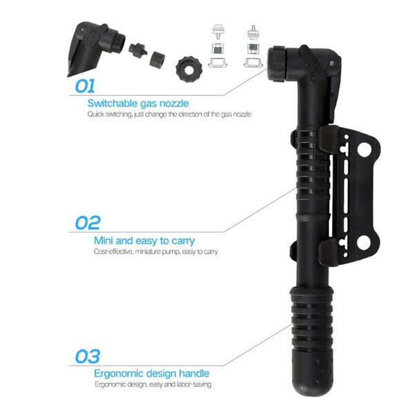 bike pumps mini portable high-strength bicycle air pump tire inflator riding accessory 116psi
bike pumps mini portable high-strength bicycle air pump tire inflator riding accessory 116psi