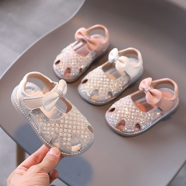 Baby Girls Sandals Children Bow-knot Rhinestone Princess Shoes Infant Toddler Shoes Hollow Out Soft Bottom Kids Beach Sandals, Beige
Baby Girls Sandals Children Bow-knot Rhinestone Princess Shoes Infant Toddler Shoes Hollow Out Soft Bottom Kids Beach Sandals, Beige